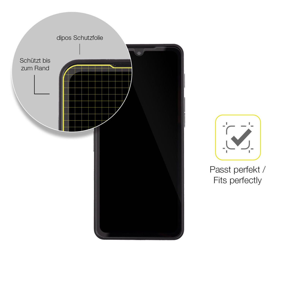 1x 3D Full Cover Schutzfolie für Cat S75