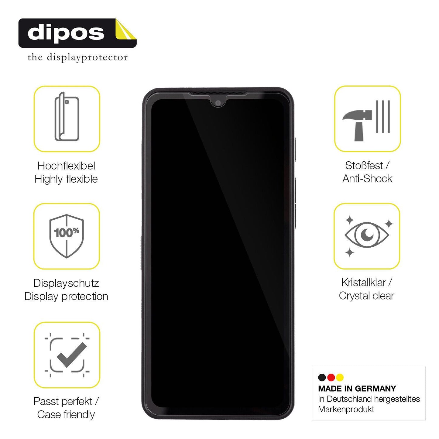 1x 3D Full Cover Schutzfolie für Cat S75