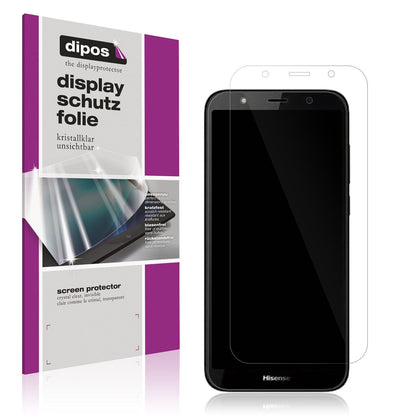Klare Displayschutzfolie von dipos passend für Hisense E20s, präziser Zuschnitt und blasenfrei montiert