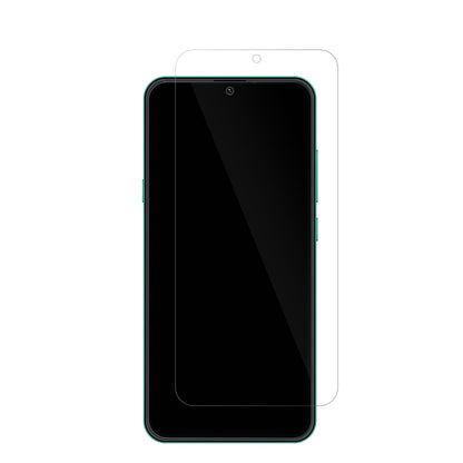 HisenseInfinity E40 Lite mit aufgebrachter dipos Displayschutzfolie, glasklare Darstellung ohne Einschränkungen