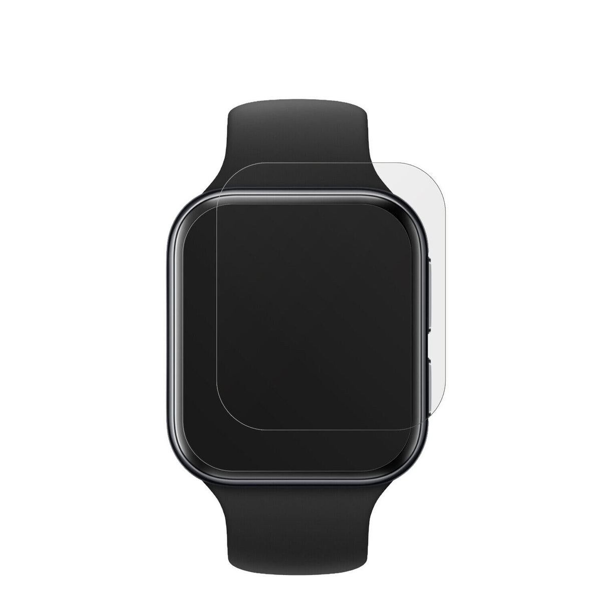 OPPOWatch 3 mit aufgebrachter dipos Displayschutzfolie, die lästige Fingerabdrücke minimiert