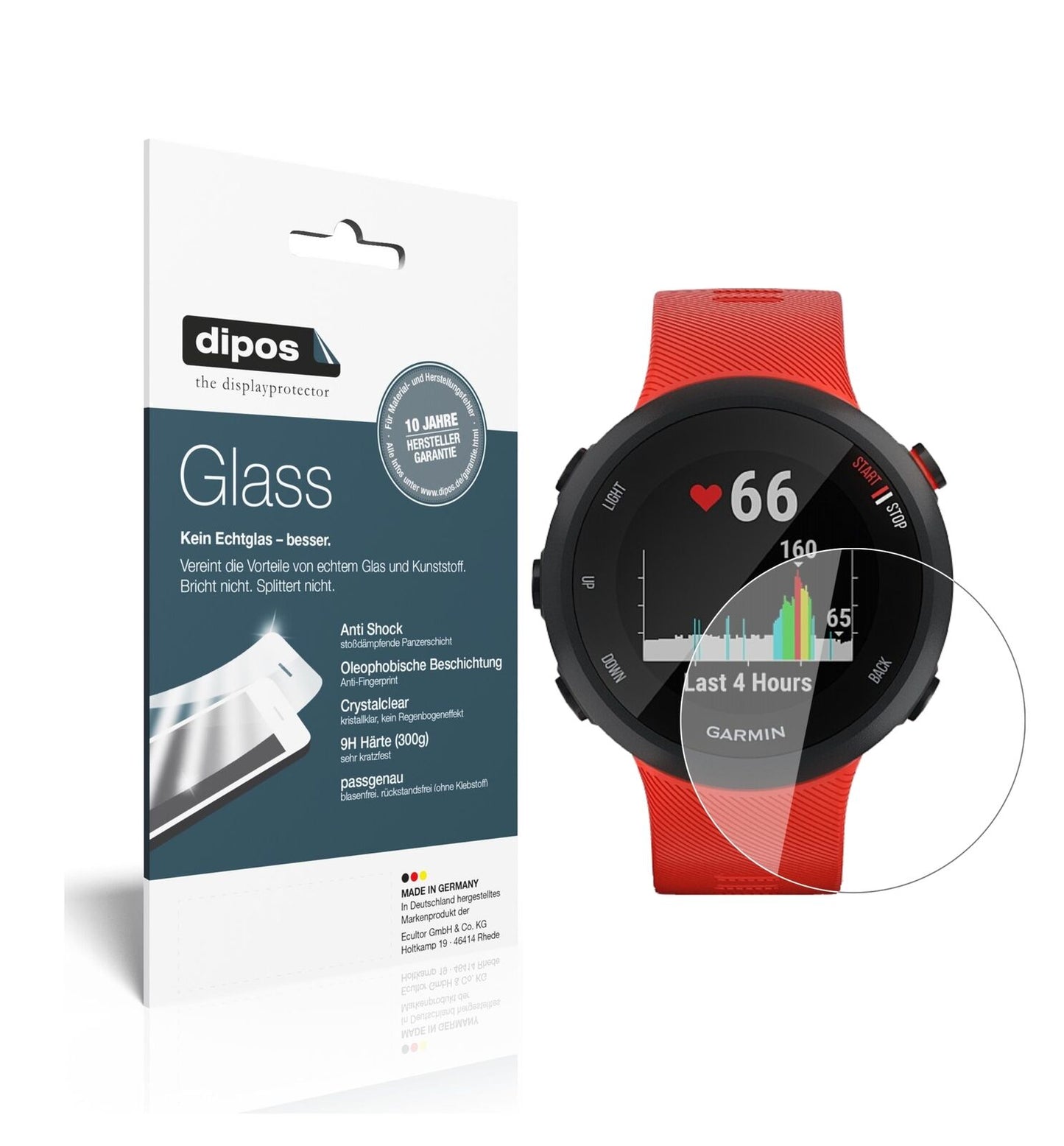 1x 9H Schutzfolie für Garmin Forerunner 45 Panzerfolie