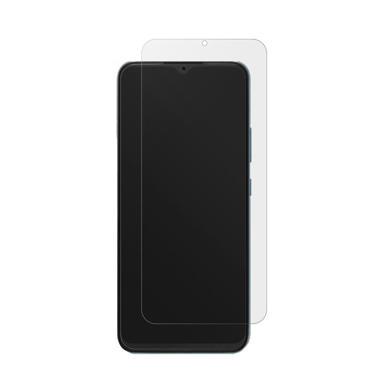 RealmeC21Y mit aufgebrachter dipos Displayschutzfolie, die lästige Fingerabdrücke minimiert