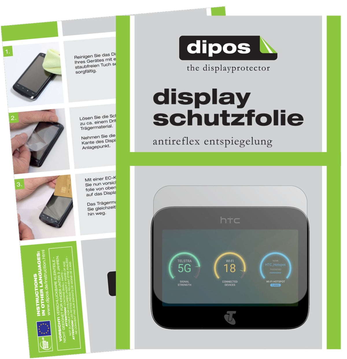 1x Schutzfolie matt für HTC 5G Hub Display-Schutzfolie