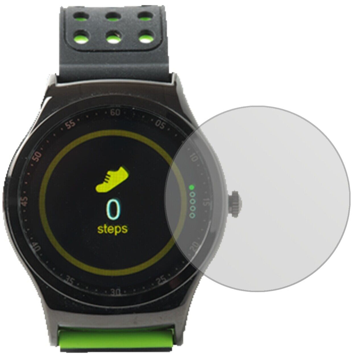 Matte Displayschutzfolie von dipos passend für DENVER SW-450 Smartwatch, präziser Zuschnitt und blasenfrei montiert