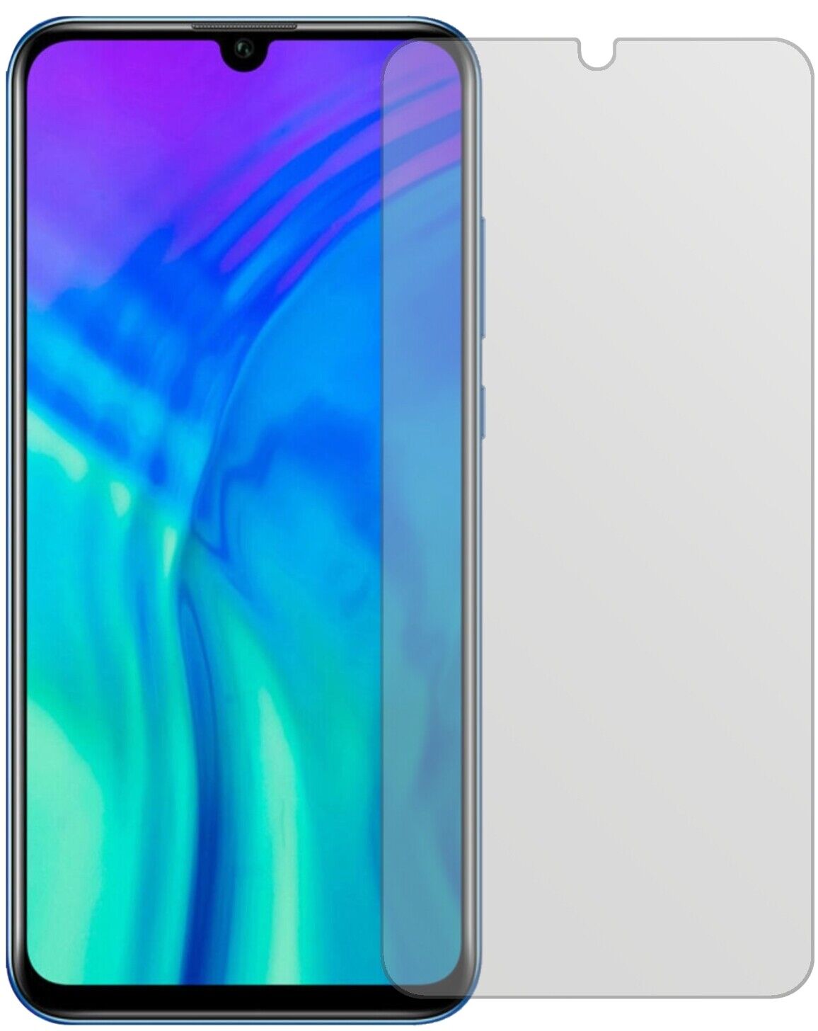 Matte Displayschutzfolie von dipos passend für Honor 20i, präziser Zuschnitt und blasenfrei montiert