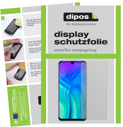 Honor20i mit aufgebrachter dipos Displayschutzfolie, die lästige Fingerabdrücke minimiert