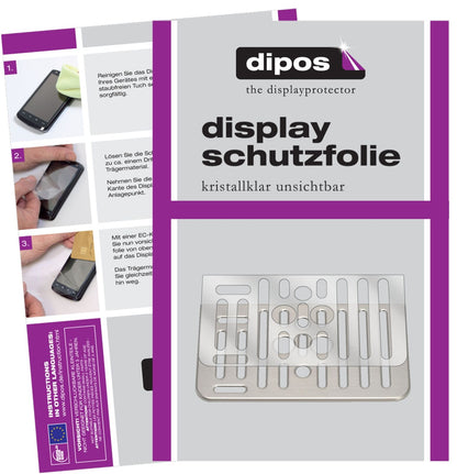 Klare Displayschutzfolie von dipos passend für SAECO HD8978 Tropfblech, präziser Zuschnitt und blasenfrei montiert