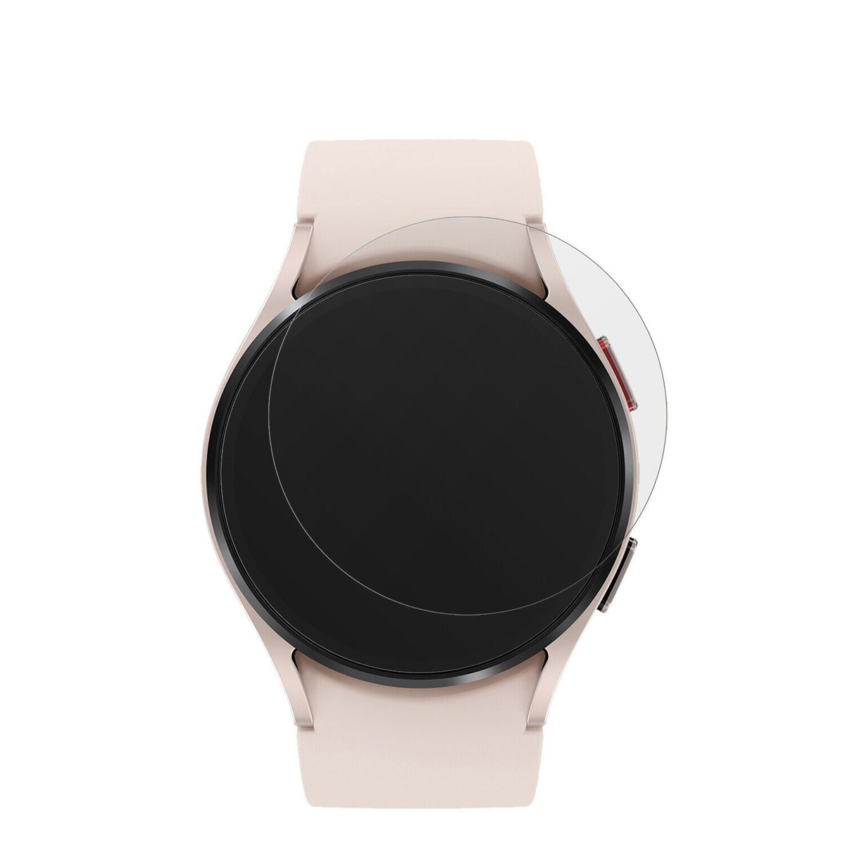 SamsungGalaxy Watch 5 (40mm) mit aufgebrachter dipos Displayschutzfolie, die lästige Fingerabdrücke minimiert