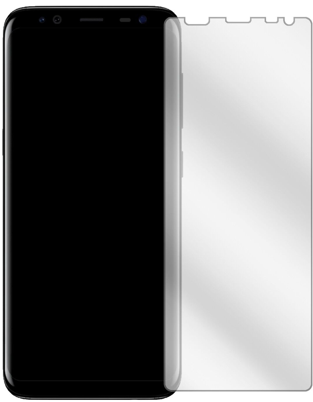 Klare Displayschutzfolie von dipos passend für Blackview S8, präziser Zuschnitt und blasenfrei montiert