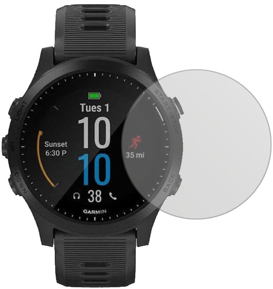 Matte Displayschutzfolie von dipos passend für Garmin Forerunner 945, präziser Zuschnitt und blasenfrei montiert
