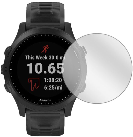 Klare Displayschutzfolie von dipos passend für Garmin Forerunner 245, präziser Zuschnitt und blasenfrei montiert