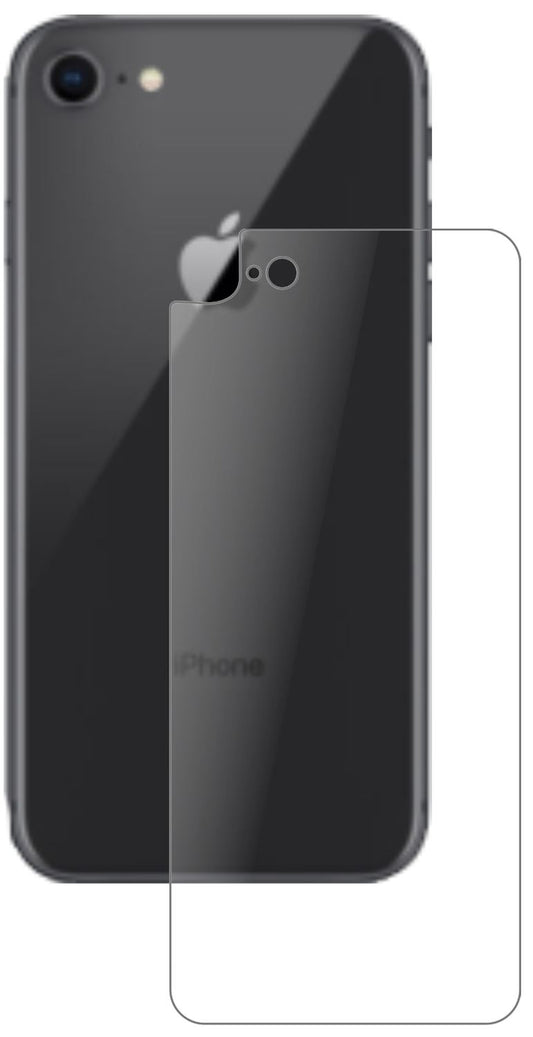 1x 9H Schutzfolie matt für Apple iPhone 8 Rückseite Panzerfolie