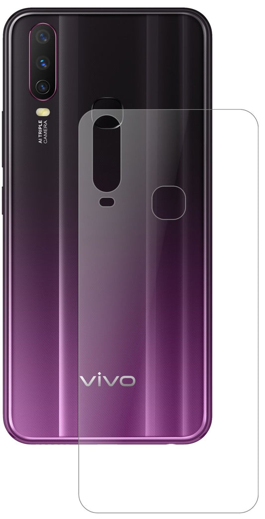Matte Displayschutzfolie von dipos passend für Vivo Y3 Rückseite, 9H kratzfest und blasenfrei montiert
