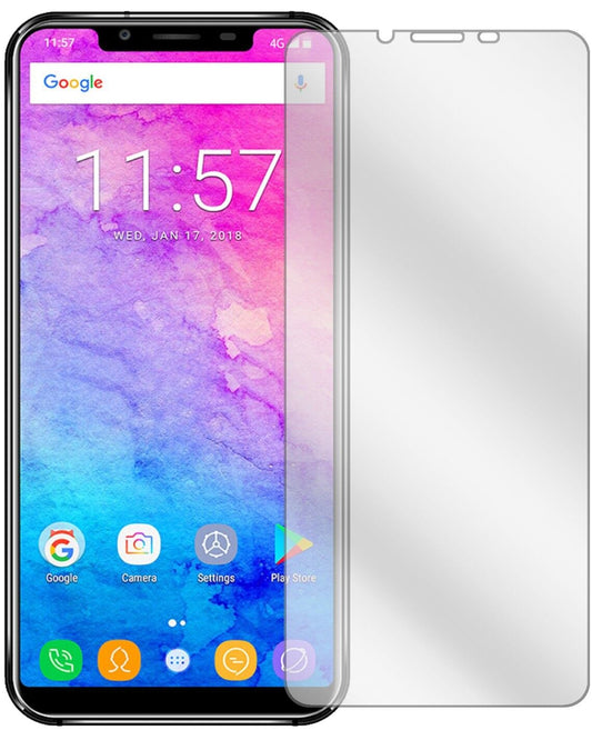 Klare Displayschutzfolie von dipos passend für Oukitel U18, präziser Zuschnitt und blasenfrei montiert