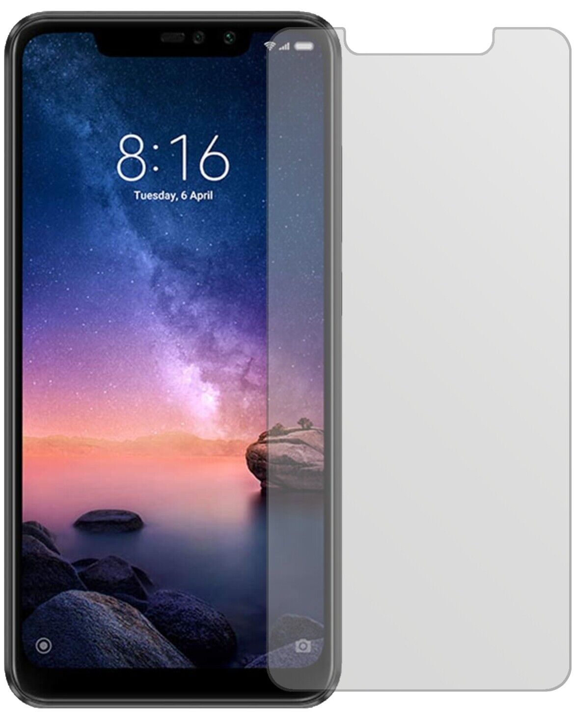 Matte Displayschutzfolie von dipos passend für Xiaomi Redmi Note 6 Pro, präziser Zuschnitt und blasenfrei montiert