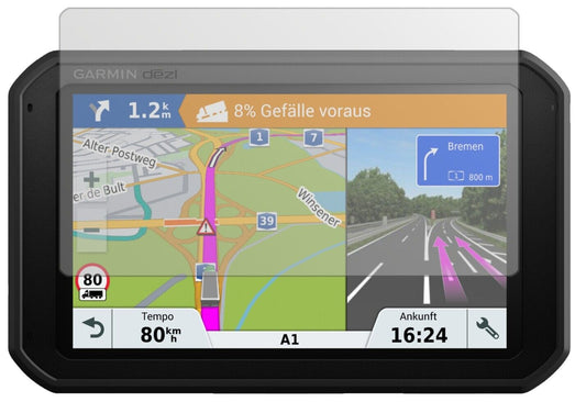 Matte Displayschutzfolie von dipos passend für Garmin Dezlcam 785 LMT-D EU, präziser Zuschnitt und blasenfrei montiert