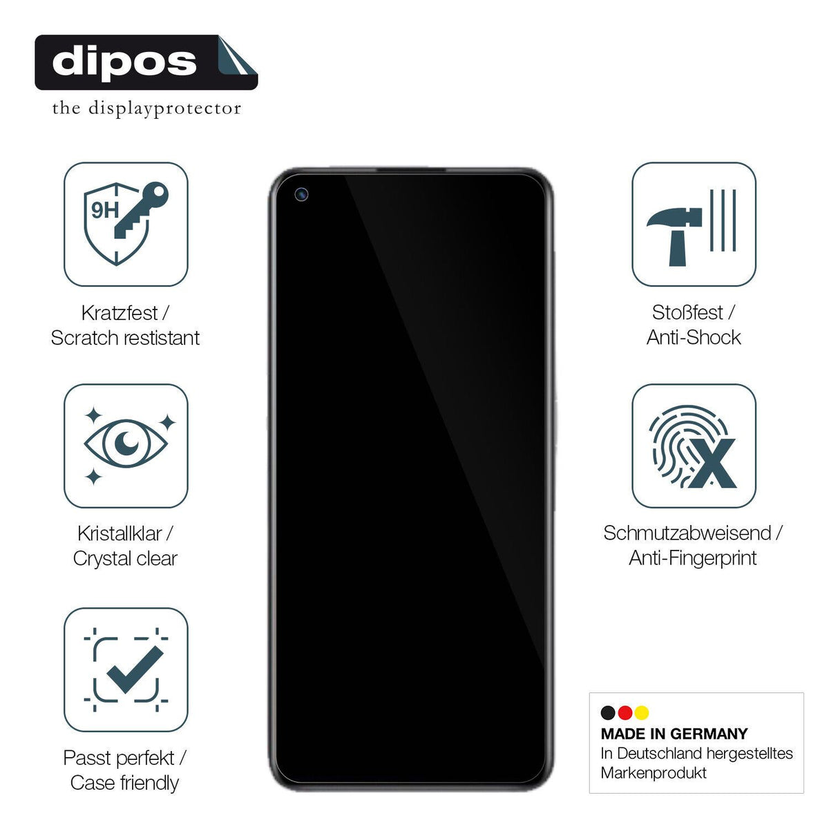 Displayschutz hergestellt in Deutschland, höchste Qualität made in Germany