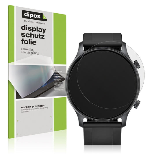 Matte Displayschutzfolie von dipos passend für Haylou RS3, präziser Zuschnitt und blasenfrei montiert