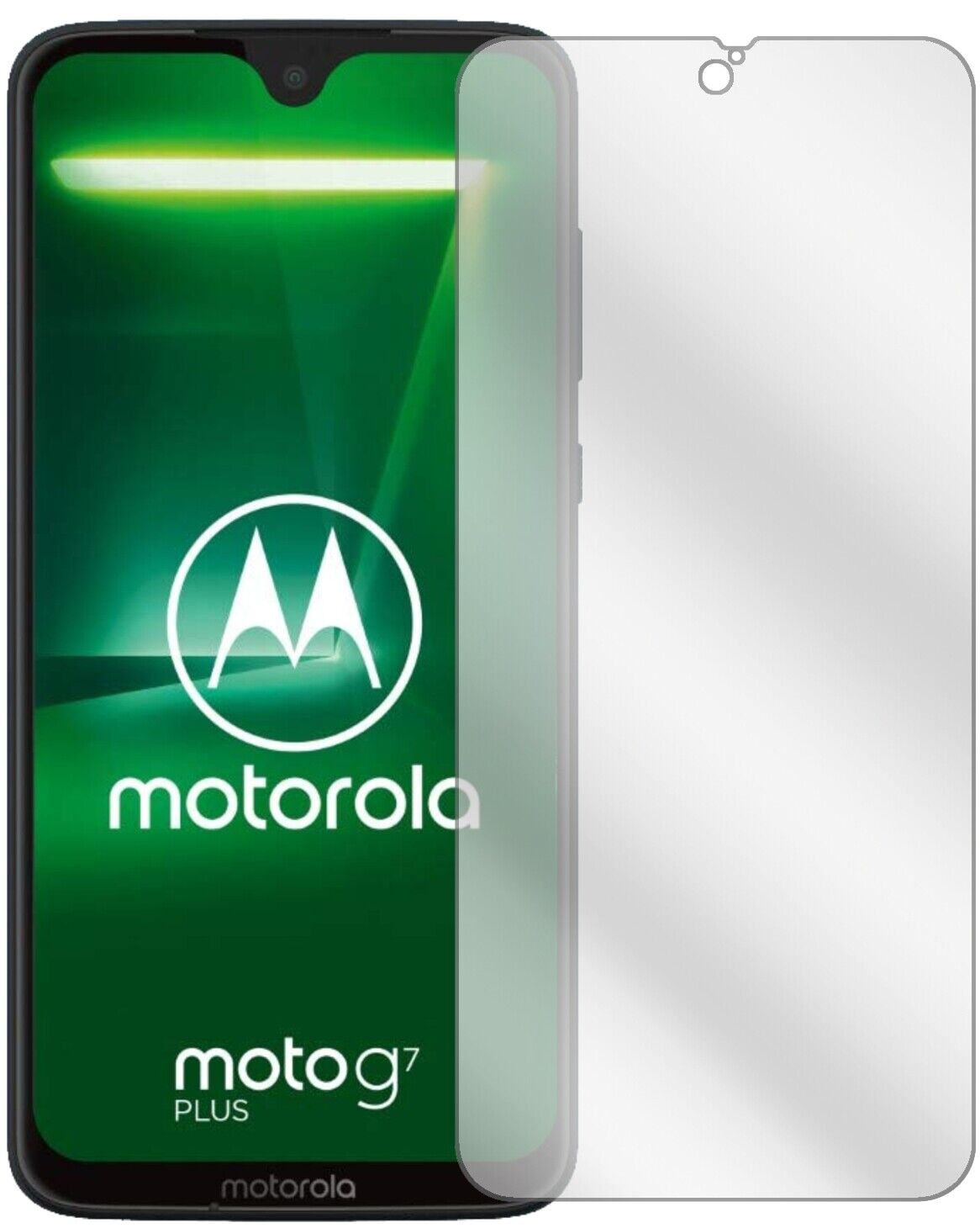 Klare Displayschutzfolie von dipos passend für Motorola Moto G7 Plus, präziser Zuschnitt und blasenfrei montiert