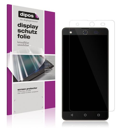 Klare Displayschutzfolie von dipos passend für Symphony i10, präziser Zuschnitt und blasenfrei montiert