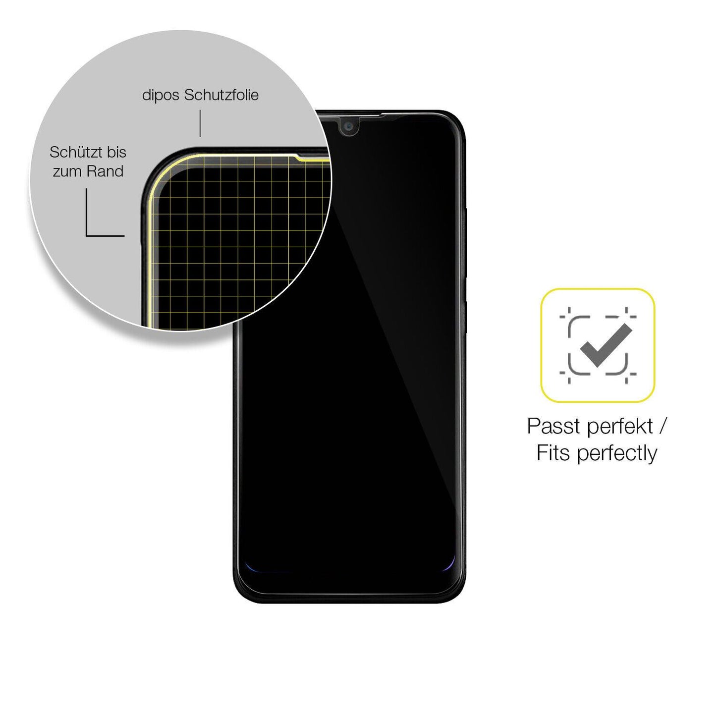 1x 3D Full Cover Schutzfolie für Multilaser G-Pro