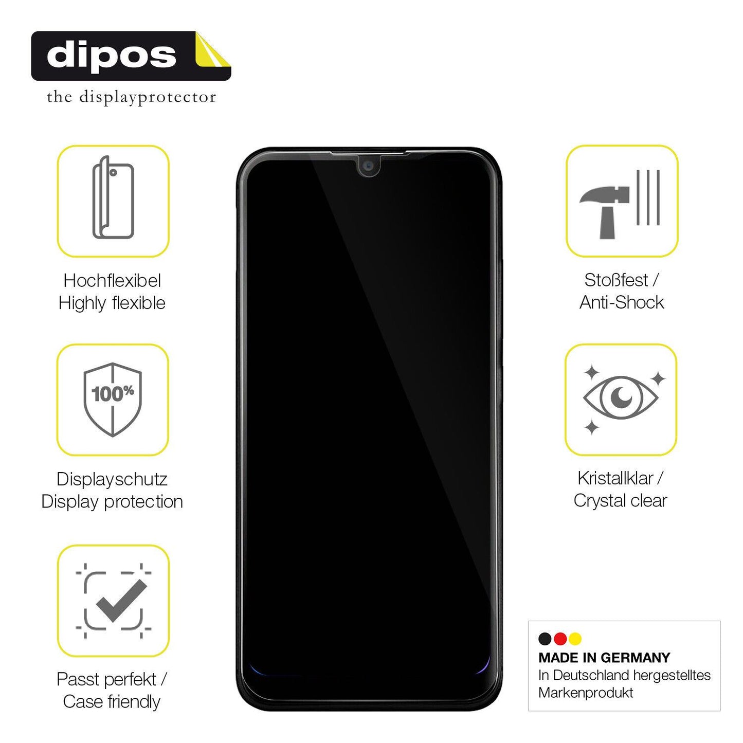 1x 3D Full Cover Schutzfolie für Multilaser G-Pro