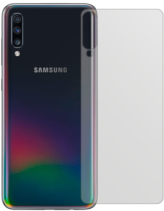 Matte Displayschutzfolie von dipos passend für Samsung Galaxy A70 Rückseite, präziser Zuschnitt und blasenfrei montiert