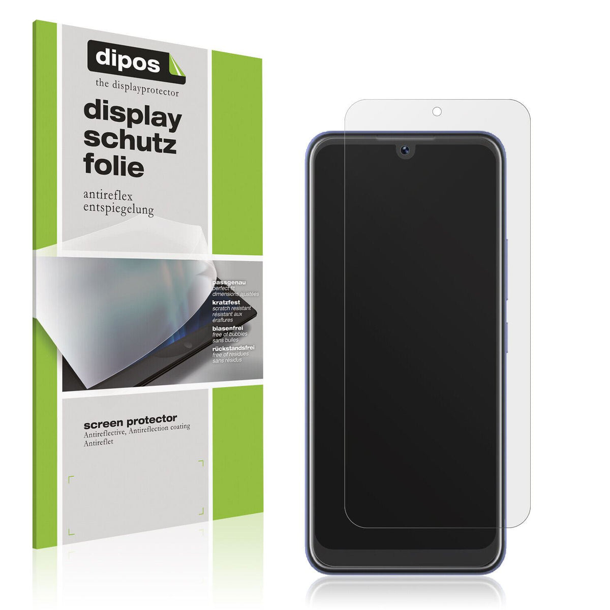 Matte Displayschutzfolie von dipos passend für itel A49 Play, präziser Zuschnitt und blasenfrei montiert