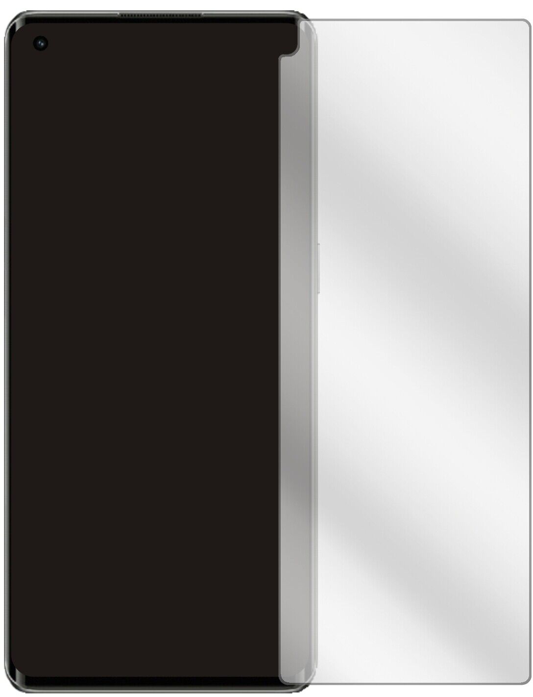 OppoRealme X7 Max mit aufgebrachter dipos Displayschutzfolie, glasklare Darstellung ohne Einschränkungen