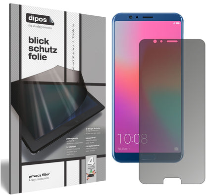 Blickschutzfolie von dipos passend für Huawei Honor View 10, präziser Zuschnitt und blasenfrei montiert