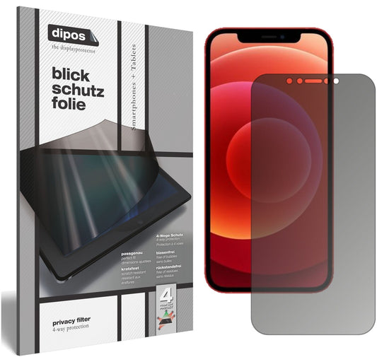 Blickschutzfolie für Apple iPhone 12 matt Schutzfolie Privacy