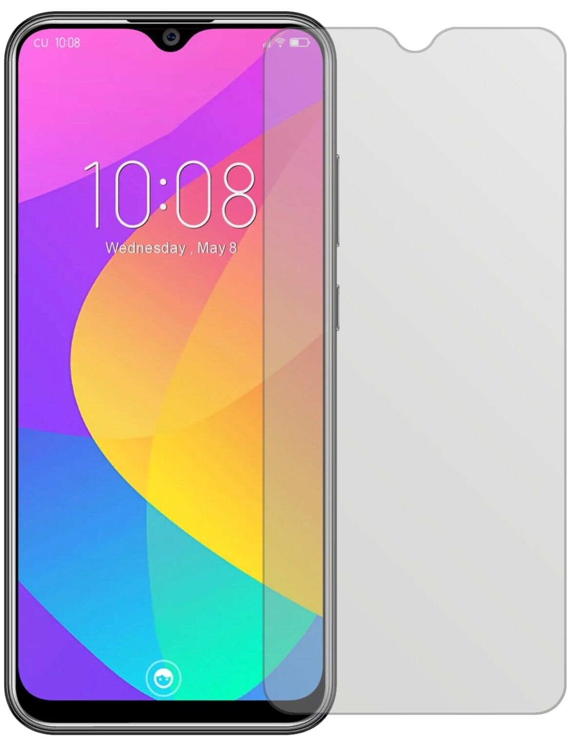 OukitelY4800 mit aufgebrachter dipos Displayschutzfolie, die lästige Fingerabdrücke minimiert