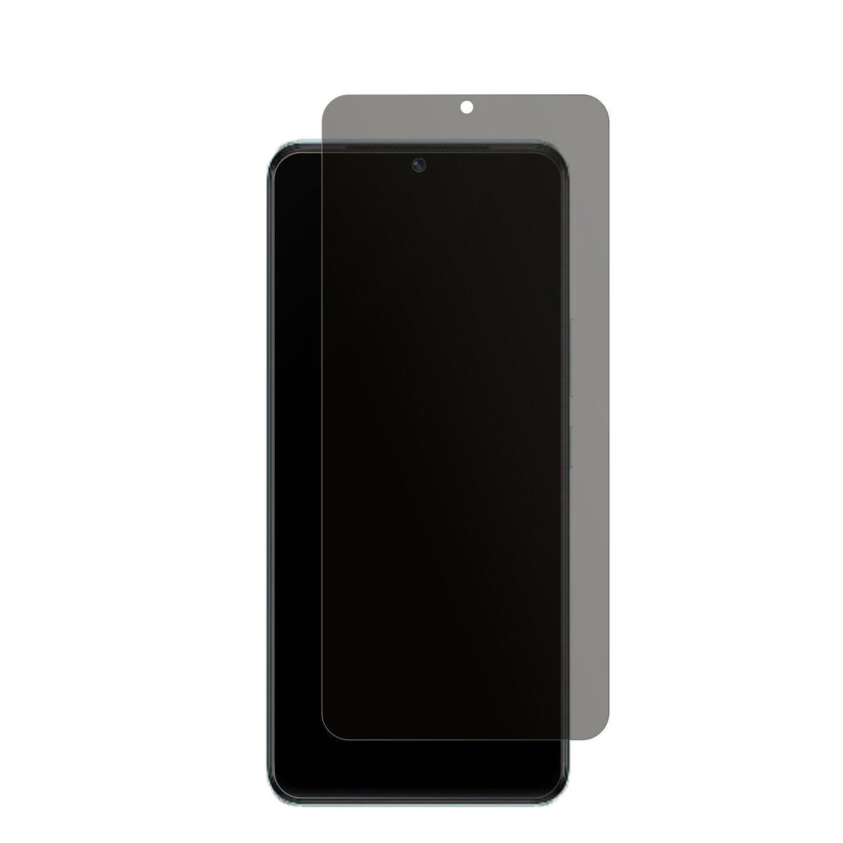 VivoT1 Pro 5G mit aufgebrachtem dipos Displayschutz, der seitliche Einblicke blockiert