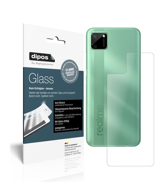 1x 9H Schutzfolie matt für Oppo Realme C11 Rückseite Panzerfolie