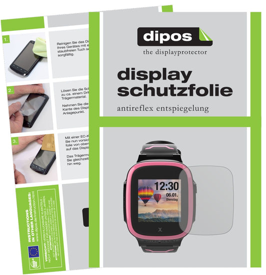 Matte Displayschutzfolie von dipos passend für Xplora X5 Play, präziser Zuschnitt und blasenfrei montiert