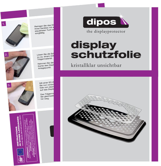 Klare Displayschutzfolie von dipos passend für Philips EP5447/90 Tropfblech, präziser Zuschnitt und blasenfrei montiert