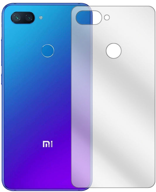 Klare Displayschutzfolie von dipos passend für Xiaomi Mi 8 Lite Rückseite, präziser Zuschnitt und blasenfrei montiert
