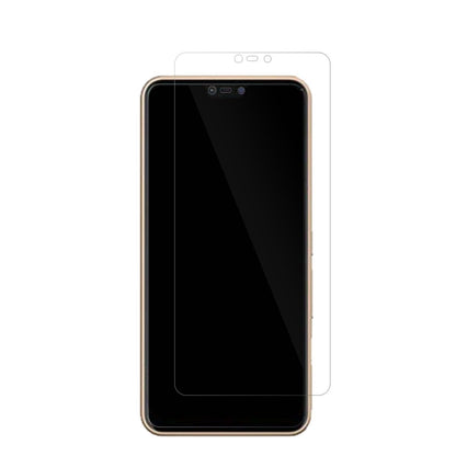 FujitsuArrows M05 mit aufgebrachter dipos Displayschutzfolie, glasklare Darstellung ohne Einschränkungen