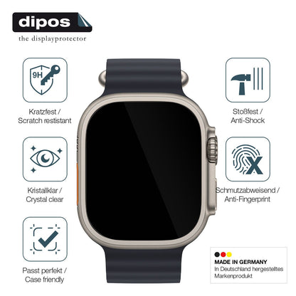 1x 9H Schutzfolie für Apple Watch Ultra Panzerfolie