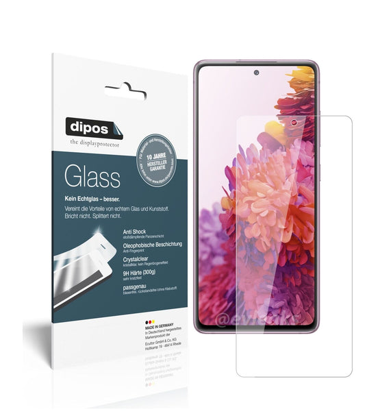 Klare Displayschutzfolie von dipos passend für Samsung Galaxy S20 FE 5G, 9H kratzfest und blasenfrei montiert