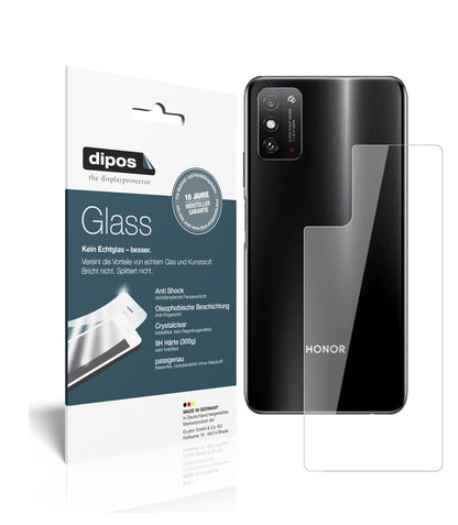 Klare Displayschutzfolie von dipos passend für Honor X10 Max Rückseite, 9H kratzfest und blasenfrei montiert