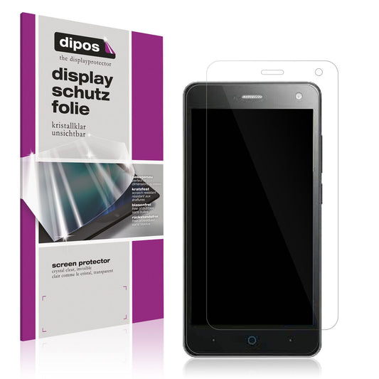 Klare Displayschutzfolie von dipos passend für ZTE Blade L3, präziser Zuschnitt und blasenfrei montiert