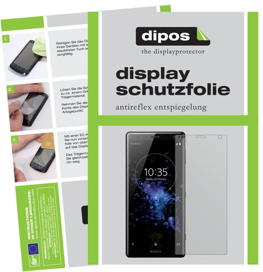Matte Displayschutzfolie von dipos passend für Sony Xperia XZ2 Compact, präziser Zuschnitt und blasenfrei montiert