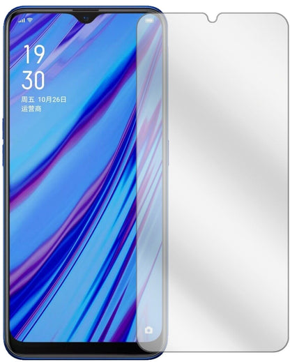 Klare Displayschutzfolie von dipos passend für Oppo A9, präziser Zuschnitt und blasenfrei montiert