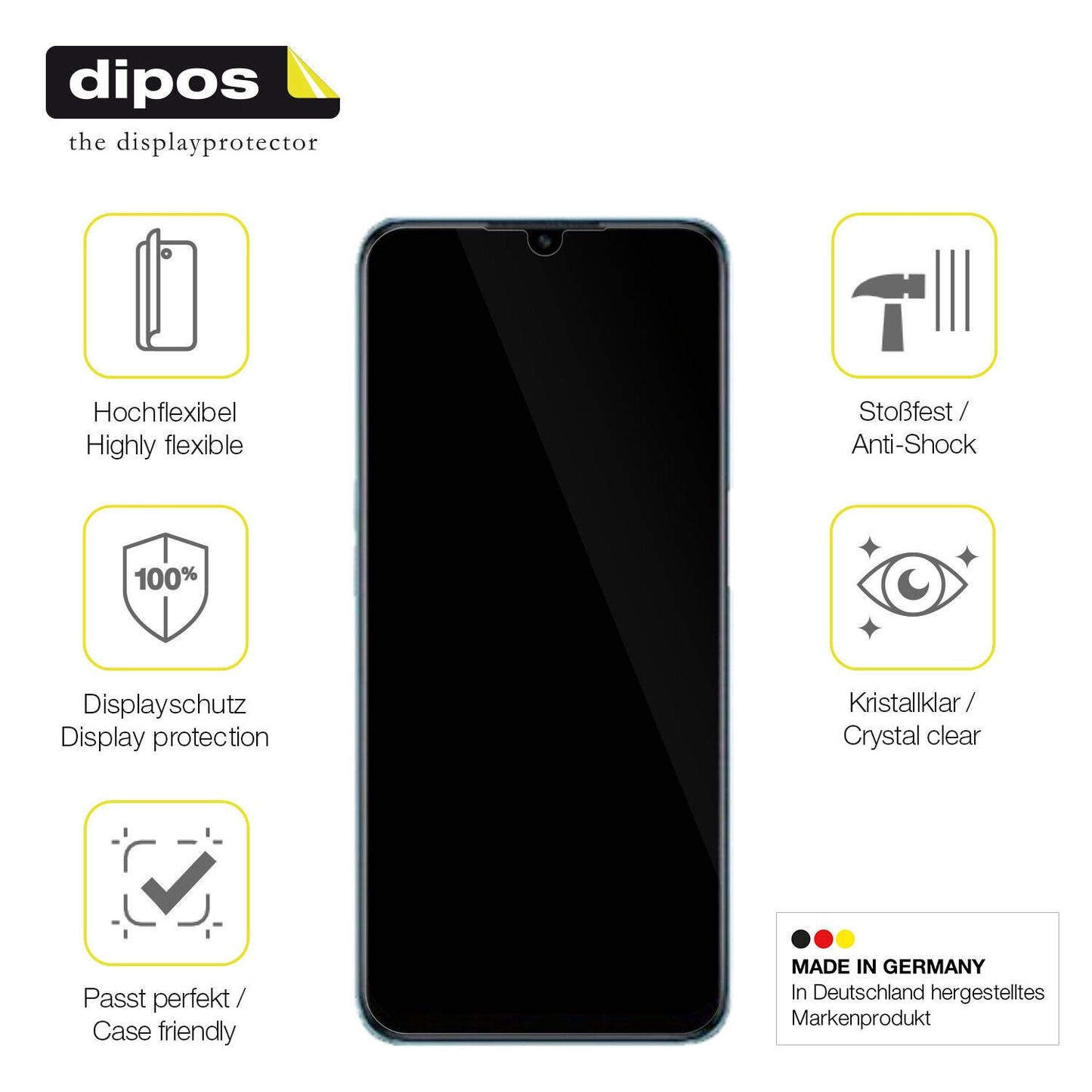 1x 3D Full Cover Schutzfolie für OPPO A56s