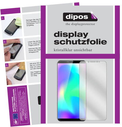 CubotX19 mit aufgebrachter dipos Displayschutzfolie, glasklare Darstellung ohne Einschränkungen