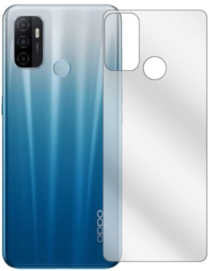OppoA53 (2020) Rückseite mit aufgebrachter dipos Displayschutzfolie, glasklare Darstellung ohne Einschränkungen