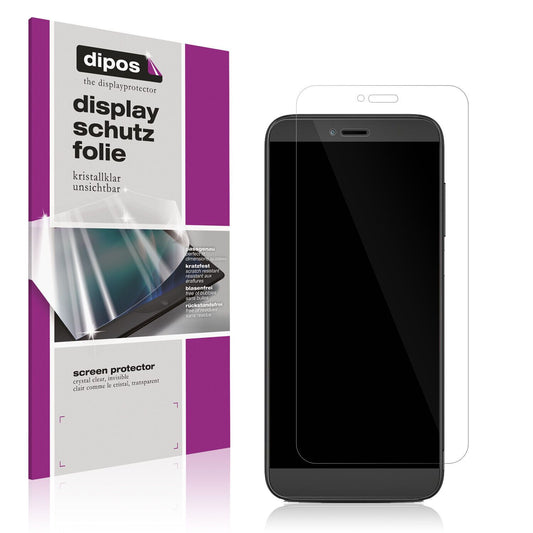 Klare Displayschutzfolie von dipos passend für Coolpad Legacy S, präziser Zuschnitt und blasenfrei montiert