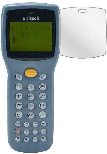 Klare Displayschutzfolie von dipos passend für Unitech HT630, präziser Zuschnitt und blasenfrei montiert